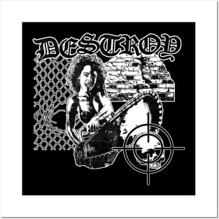 Destroy - Hardcore Punk Classic design - Black Posters and Art